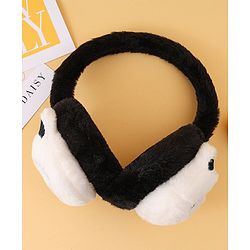 Babyhug Ear Muffs with Panda Design - White & Black