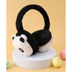 Babyhug Ear Muffs with Panda Design - White & Black
