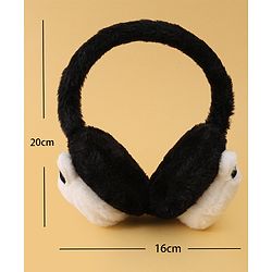 Babyhug Ear Muffs with Panda Design - White & Black