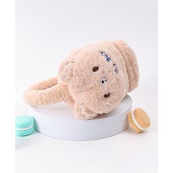 Babyhug Ear Muffs with Bear Design - Light Brown