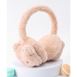 Babyhug Ear Muffs with Bear Design - Light Brown