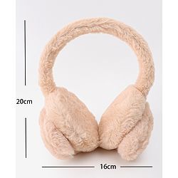 Babyhug Ear Muffs with Bear Design - Light Brown