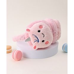 Babyhug Ear Muffs with Unicorn Design - Light Pink