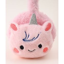 Babyhug Ear Muffs with Unicorn Design - Light Pink