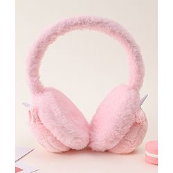 Babyhug Ear Muffs with Unicorn Design - Light Pink