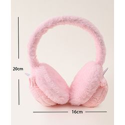 Babyhug Ear Muffs with Unicorn Design - Light Pink