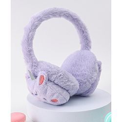 Babyhug Ear Muffs with Unicorn Design - Light Pink