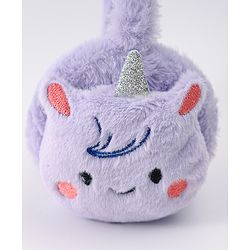 Babyhug Ear Muffs with Unicorn Design - Light Pink