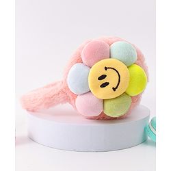 Babyhug Ear Muffs with Smiley Design - Pink