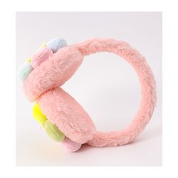 Babyhug Ear Muffs with Smiley Design - Pink