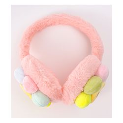 Babyhug Ear Muffs with Smiley Design - Pink