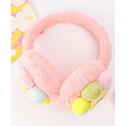 Babyhug Ear Muffs with Smiley Design - Pink