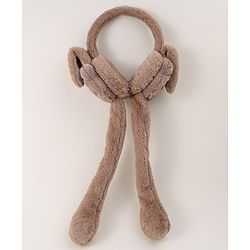 Babyhug Ear Muff with Bear Design - Tan