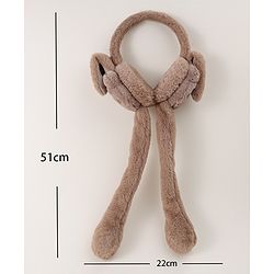 Babyhug Ear Muff with Bear Design - Tan