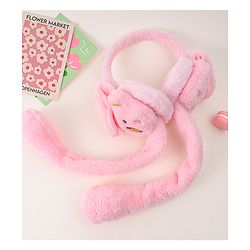 Babyhug Ear Muffs with Bear Design - Pink