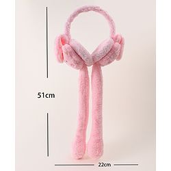 Babyhug Ear Muffs with Bear Design - Pink