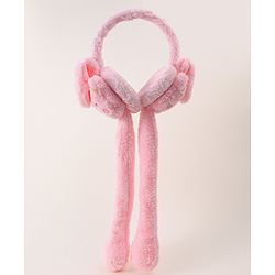 Babyhug Ear Muffs with Bear Design - Pink