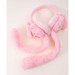 Babyhug Ear Muffs with Bear Design - Pink