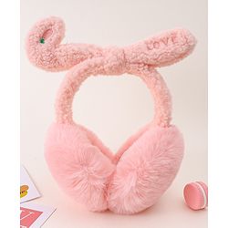 Babyhug Ear Muffs with Ear Applique - Pink