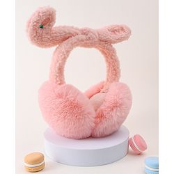 Babyhug Ear Muffs with Ear Applique - Pink
