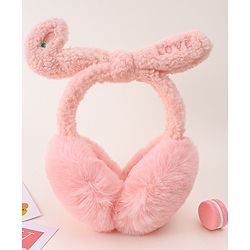 Babyhug Ear Muffs with Ear Applique - Pink