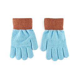 Babyhug Gloves with Bear Design - Light Blue