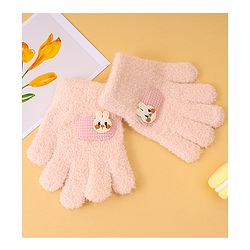 Babyhug Gloves with Patch Detailing - Light Pink