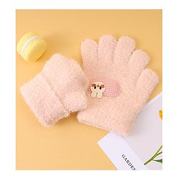 Babyhug Gloves with Patch Detailing - Light Pink