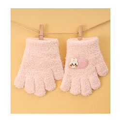 Babyhug Gloves with Patch Detailing - Light Pink