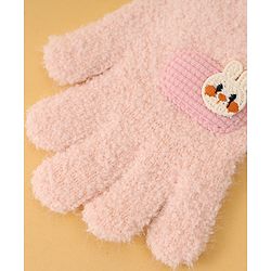 Babyhug Gloves with Patch Detailing - Light Pink