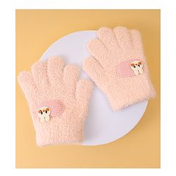 Babyhug Gloves with Patch Detailing - Light Pink