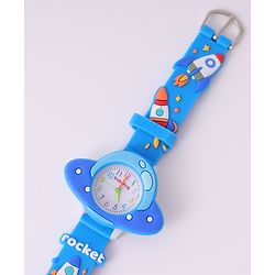 Babyhug Space Theme Designed Analog Watch Free Size - Blue