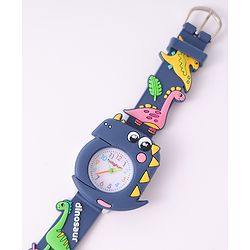 Babyhug Free Size Dino Analog Watch - Blue