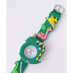 Babyhug Free Size Dino Analog Watch - Blue