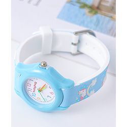 Babyhug Analog Watch with Unicorn Print - Blue