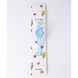 Babyhug Analog Watch with Unicorn Print - Blue