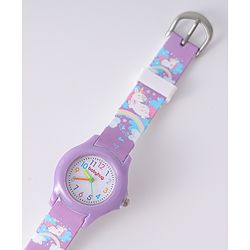 Babyhug Analog Watch with Unicorn Print - Blue