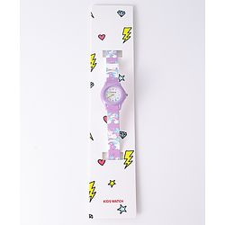 Babyhug Analog Watch with Unicorn Print - Blue