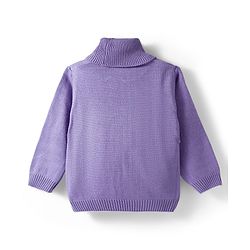 Babyhug Knit Full Sleeves Turtle Neck Pullover Sweater -Charcoal Grey