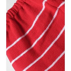 Babyhug Sweater Knit Full Length Regular Fit Striped Woollen Pant - Light Blue