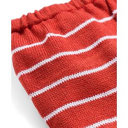 Babyhug Sweater Knit Full Length Regular Fit Striped Woollen Pant - Light Blue