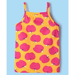 Babyhug 100% Cotton Singlet Tropical Theme Printed Slips Pack Of 3 - Dark Pink Green & Yellow