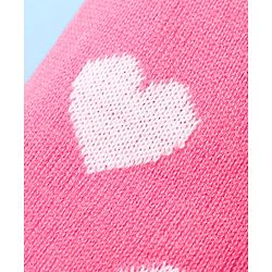 Babyhug Sweater Knit Full Length Woollen Pant with Heart Design - Pink