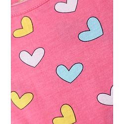 Babyhug 100% Cotton Single Jersey Knit Slips with Bunny & Heart Print Pack of 3 - Yellow Pink & Blue