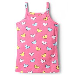 Babyhug 100% Cotton Single Jersey Knit Slips with Bunny & Heart Print Pack of 3 - Yellow Pink & Blue