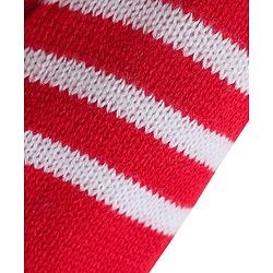 Babyhug Sweater Knit Full Length Bootie Leggings With Stripes - Red