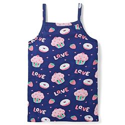 Babyhug 100% Cotton Singlet Tropical Theme & Text Printed Slips Pack Of 3 - Pink Navy Blue & Yellow
