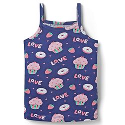 Babyhug 100% Cotton Singlet Tropical Theme & Text Printed Slips Pack Of 3 - Pink Navy Blue & Yellow
