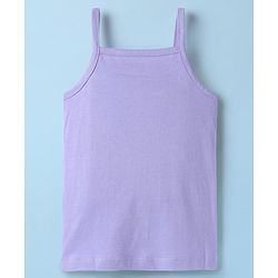 Babyhug 100% Cotton Single Jersey Knit Sleeveless Slips With Floral & Polka Dot Print Pack Of 3 - Pink White & Purple