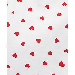 Babyhug 100% Cotton Singlet Floral & Heart Printed Slips Pack of 3 - White Red & Navy Blue